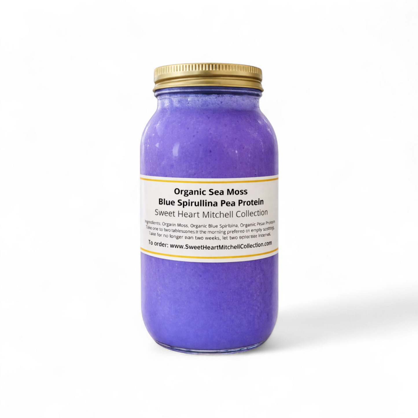 Blue Spirulina Pea Protein Sea Moss Gel