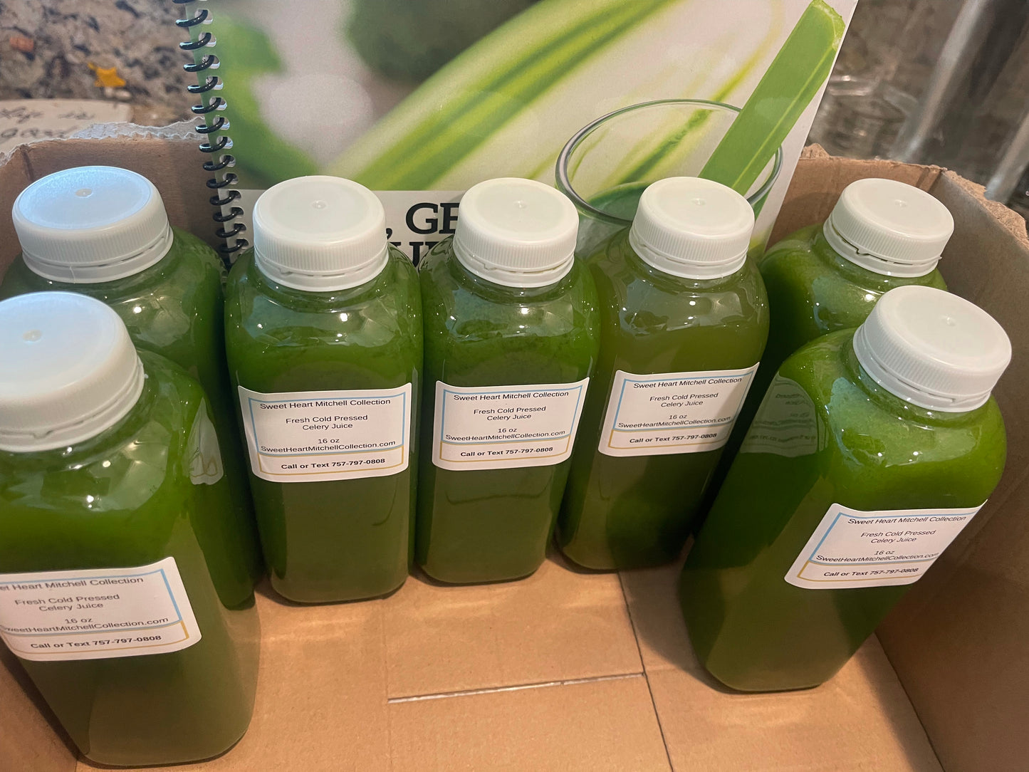 Fresh Cold Pressed Celery Juice with Journal (pick up only)