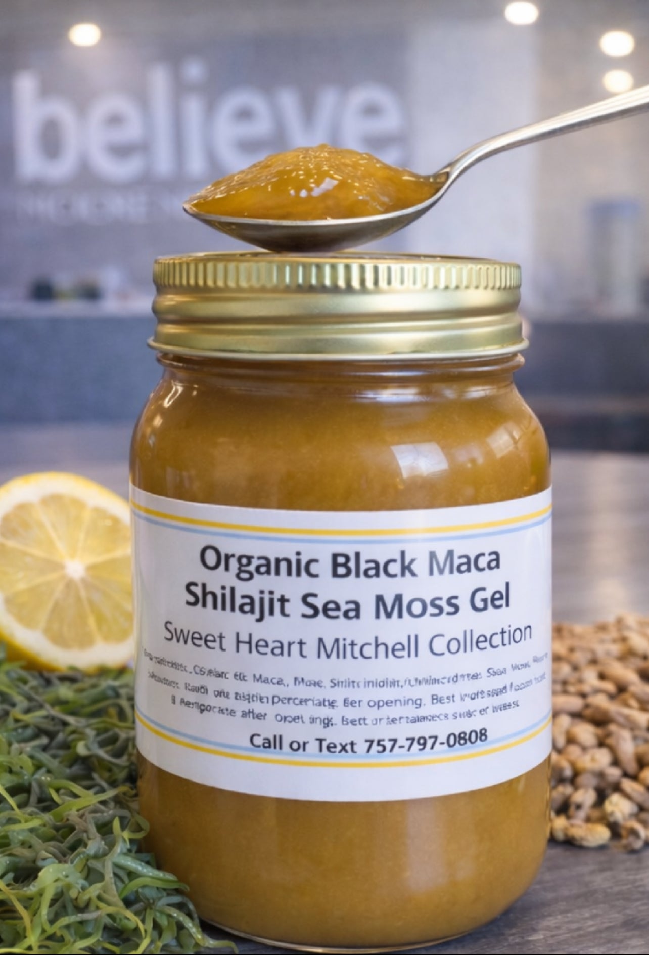 Organic Black Maca Shilajit Sea Moss Gel