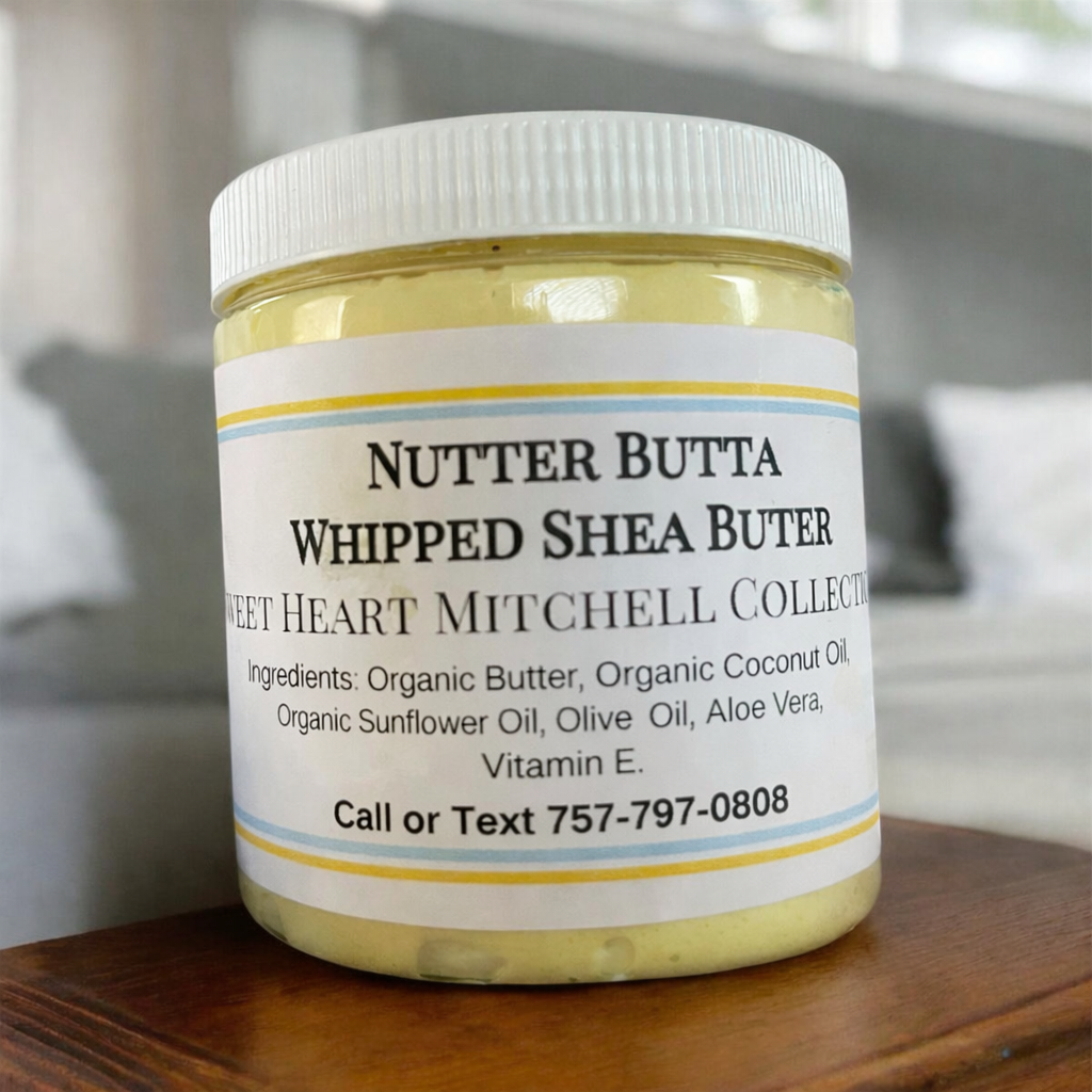 Nutter Butta Whipped Shea Butter (Non Scented) for Sensitive Skin