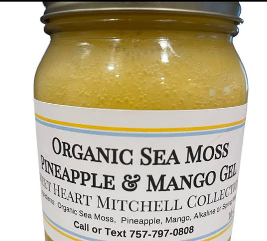 Organic Sea Moss Pineapple Mango Ginger Gel 16 oz
