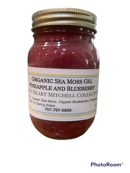 Organic Sea Moss Mixed Pineapple Blueberry Gel