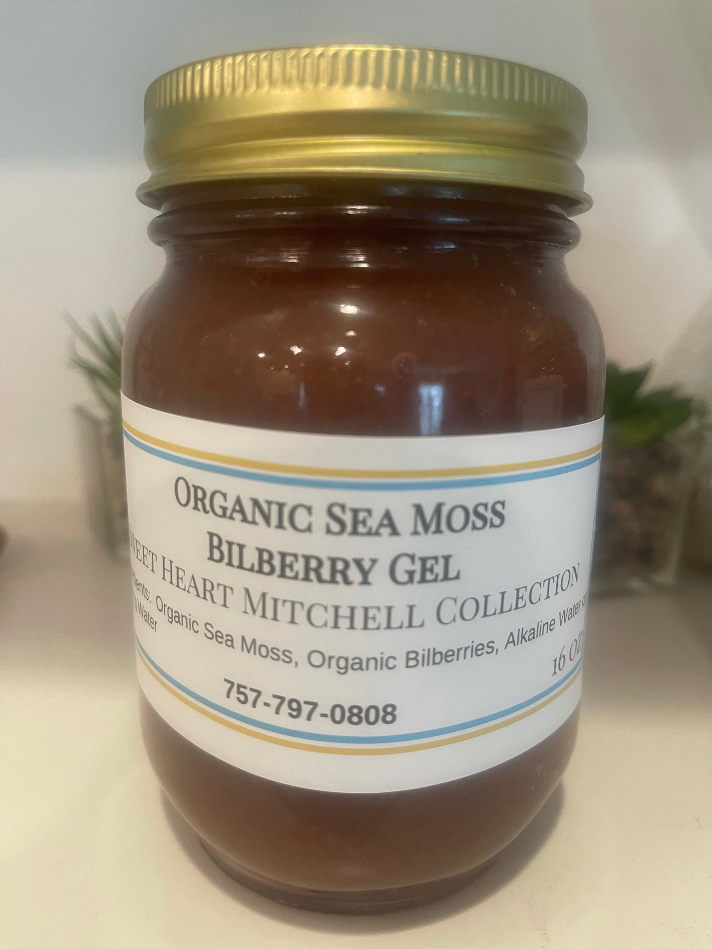Organic Sea Moss Bilberry Gel